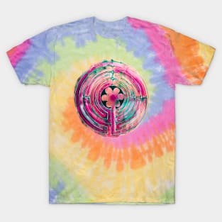 Chartres Watercolor Labyrinth Maze T-Shirt